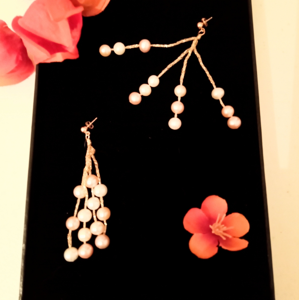 🎁 FREE GIFT INCLUDED 🎁 NWOT Pearl Fashion Jewelry Earrings - Picture 2 of 14